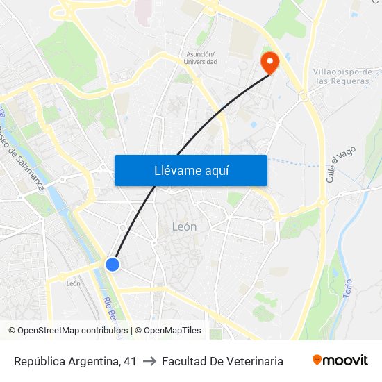 República Argentina, 41 to Facultad De Veterinaria map