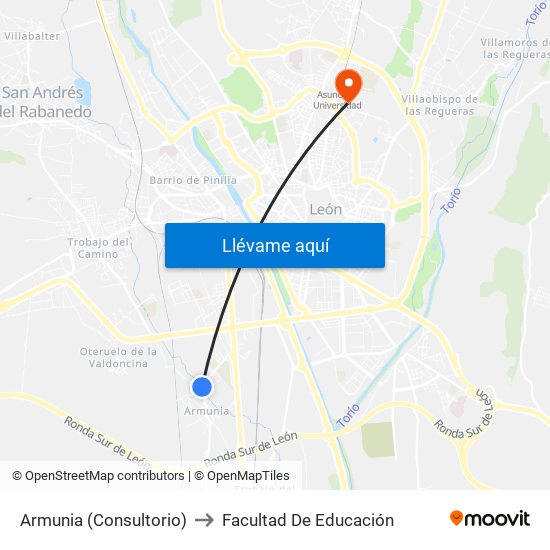 Armunia (Consultorio) to Facultad De Educación map