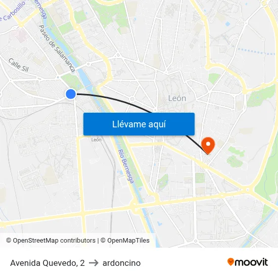 Avenida Quevedo, 2 to ardoncino map