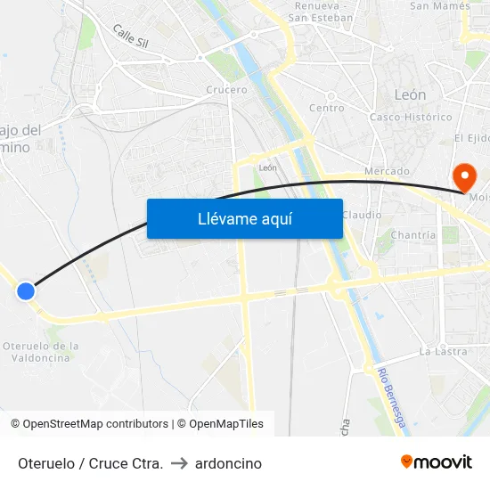 Oteruelo / Cruce Ctra. to ardoncino map