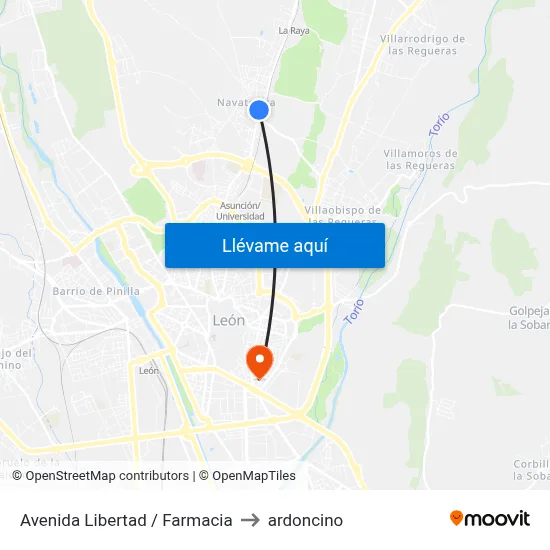 Avenida Libertad / Farmacia to ardoncino map