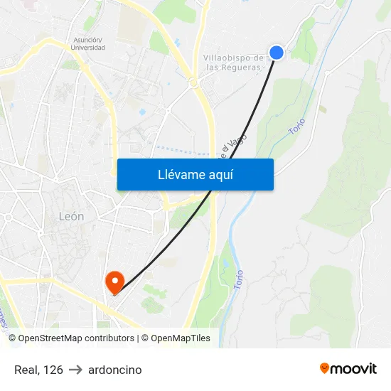 Real, 126 to ardoncino map