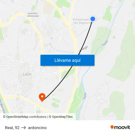 Real, 92 to ardoncino map