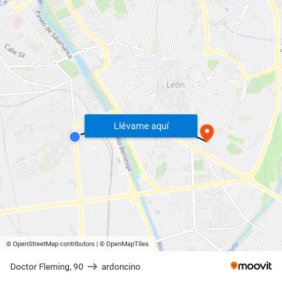 Doctor Fleming, 90 to ardoncino map