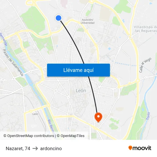 Nazaret, 74 to ardoncino map