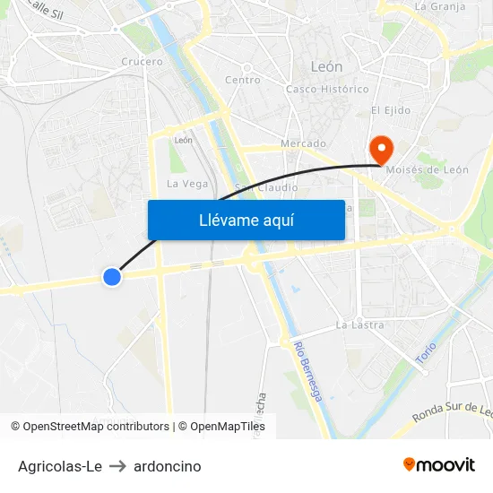 Agricolas-Le to ardoncino map