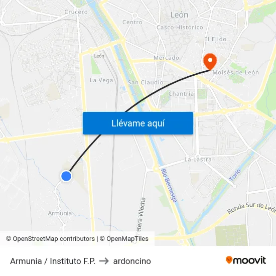 Armunia / Instituto F.P. to ardoncino map