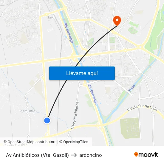 Av.Antibióticos (Vta. Gasoli) to ardoncino map