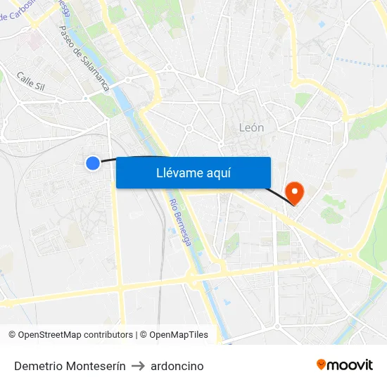 Demetrio Monteserín to ardoncino map