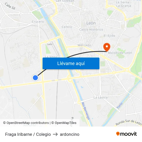 Fraga Iribarne / Colegio to ardoncino map