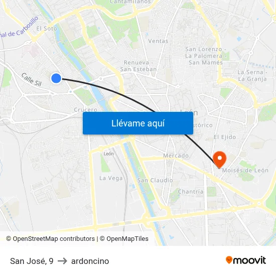 San José, 9 to ardoncino map
