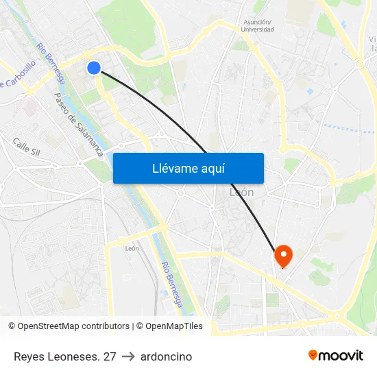 Reyes Leoneses. 27 to ardoncino map