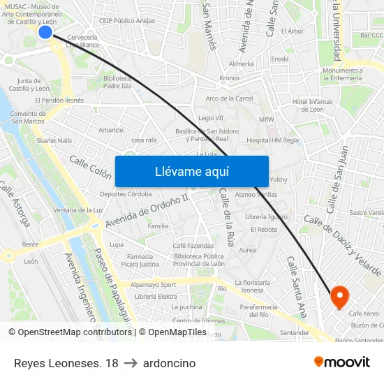 Reyes Leoneses. 18 to ardoncino map