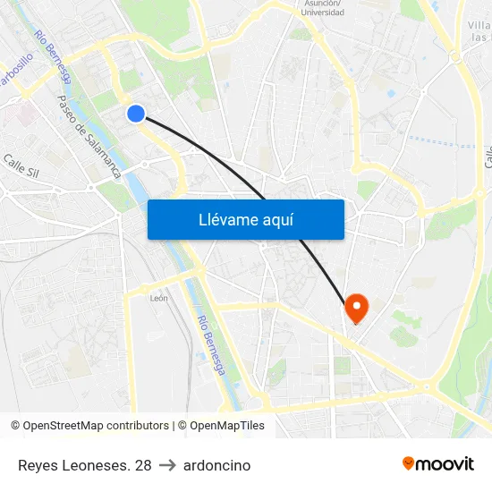 Reyes Leoneses. 28 to ardoncino map