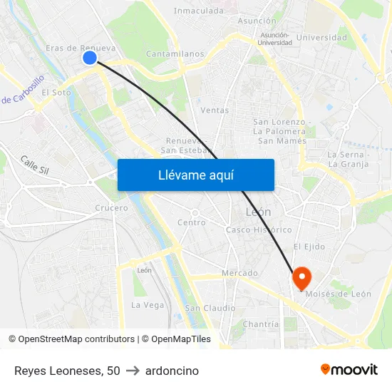 Reyes Leoneses, 50 to ardoncino map
