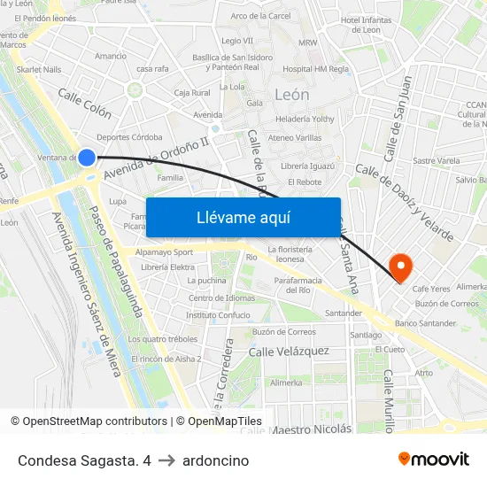 Condesa Sagasta. 4 to ardoncino map