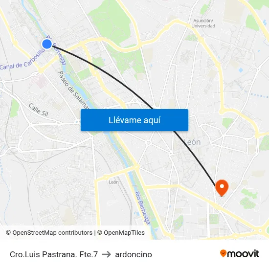 Cro.Luis Pastrana. Fte.7 to ardoncino map