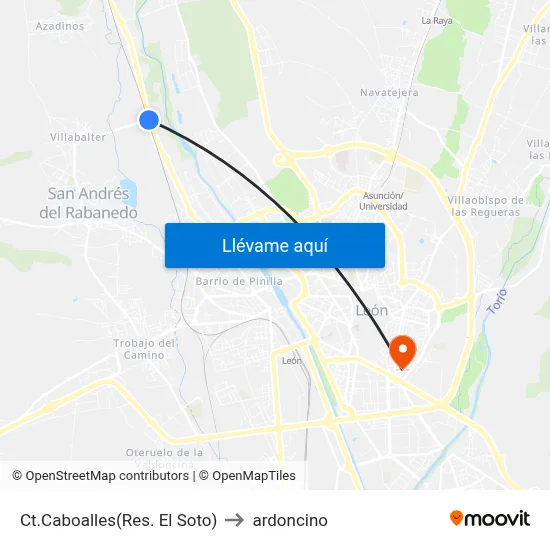 Ct.Caboalles(Res. El Soto) to ardoncino map