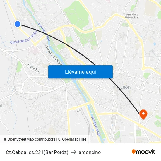 Ct.Caboalles.231(Bar Perdz) to ardoncino map