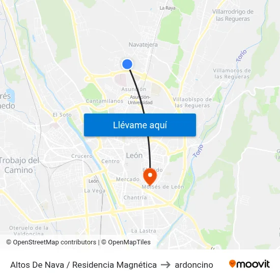 Altos De Nava / Residencia Magnética to ardoncino map