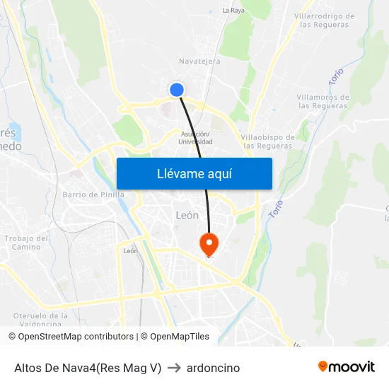 Altos De Nava4(Res Mag V) to ardoncino map