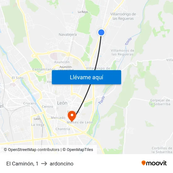 El Caminón, 1 to ardoncino map
