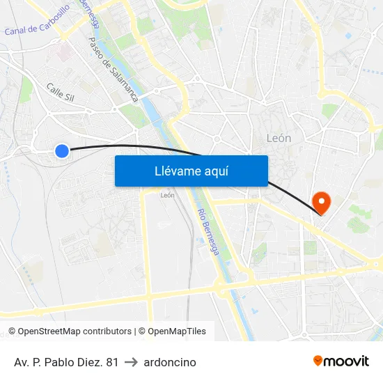 Av. P. Pablo Diez. 81 to ardoncino map