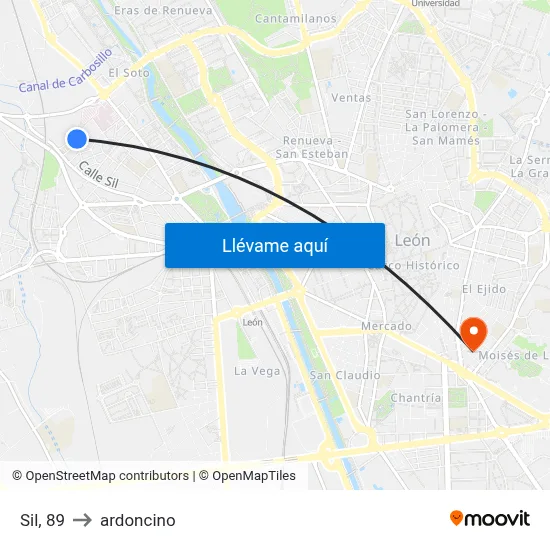 Sil, 89 to ardoncino map