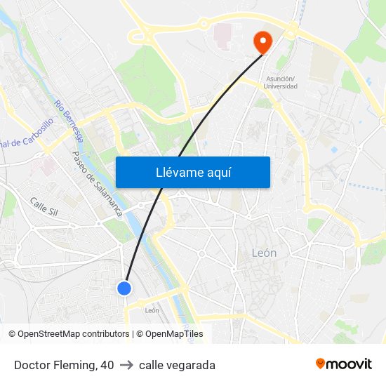 Doctor Fleming, 40 to calle vegarada map