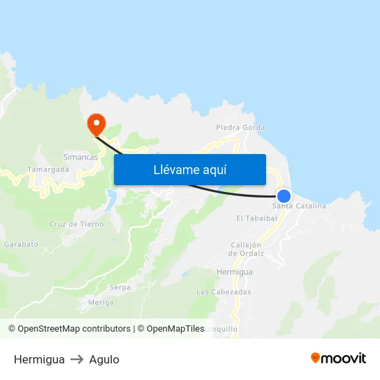 Hermigua to Agulo map