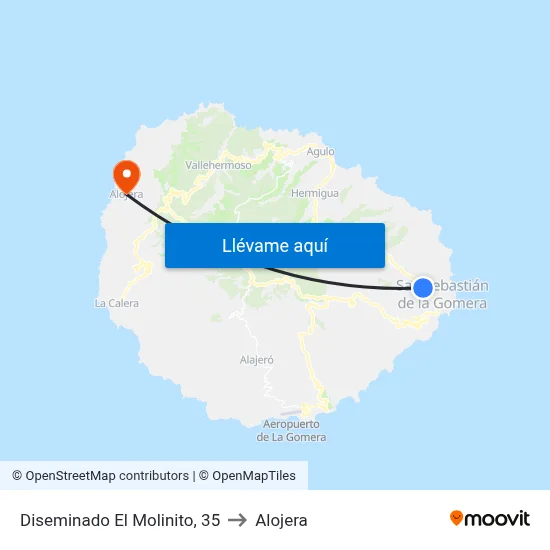 Diseminado El Molinito, 35 to Alojera map