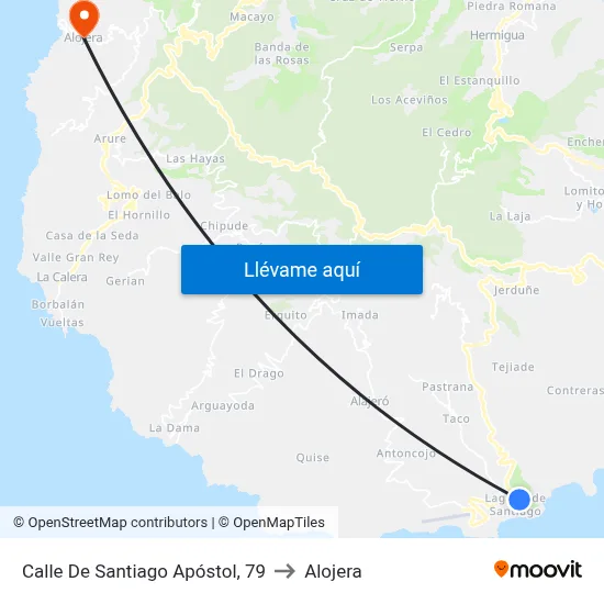 Calle De Santiago Apóstol, 79 to Alojera map