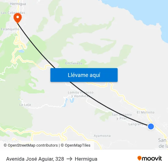 Avenida José Aguiar, 328 to Hermigua map