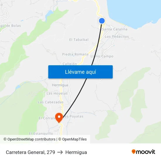 Carretera General, 279 to Hermigua map