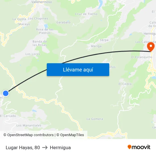 Lugar Hayas, 80 to Hermigua map