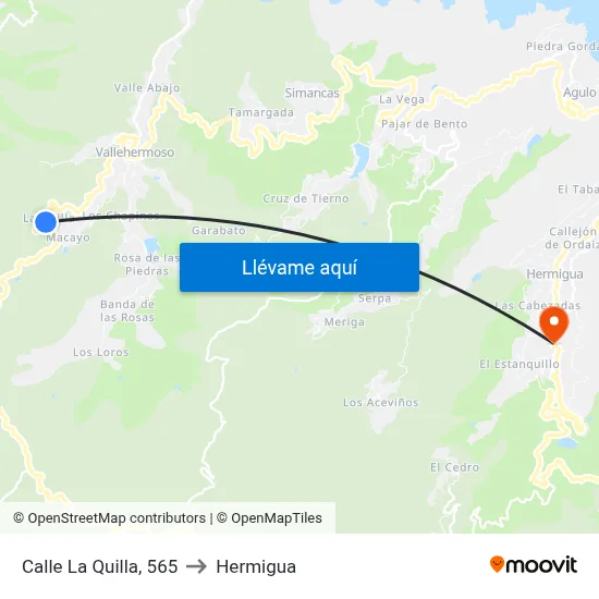 Calle La Quilla, 565 to Hermigua map