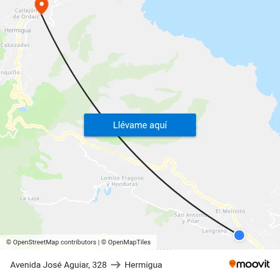 Avenida José Aguiar, 328 to Hermigua map