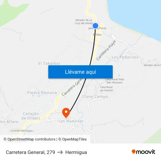 Carretera General, 279 to Hermigua map