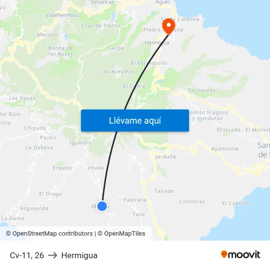 Cv-11, 26 to Hermigua map