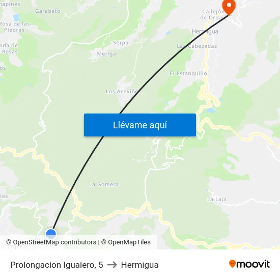 Prolongacion Igualero, 5 to Hermigua map
