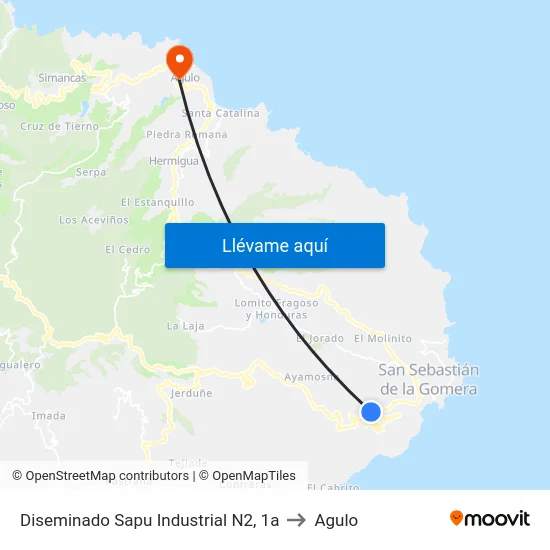 Diseminado Sapu Industrial N2, 1a to Agulo map