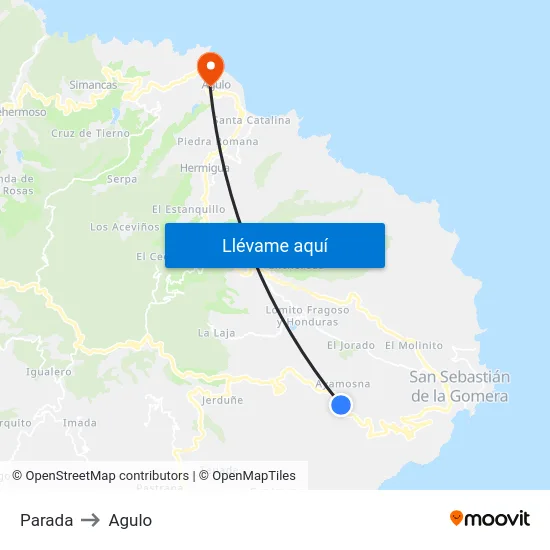 Parada to Agulo map