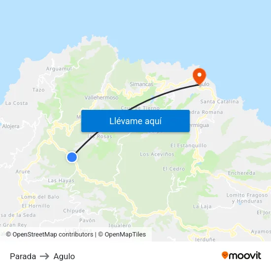 Parada to Agulo map