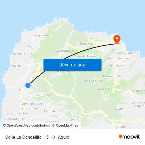 Calle La Cancelilla, 15 to Agulo map