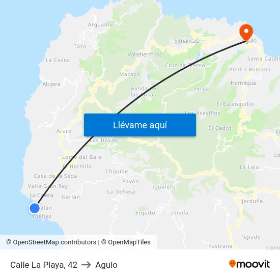 Calle La Playa, 42 to Agulo map