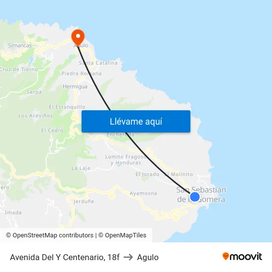 Avenida Del Y Centenario, 18f to Agulo map