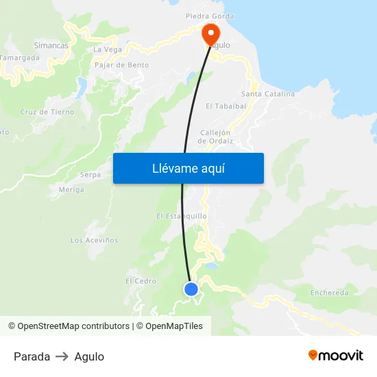 Parada to Agulo map