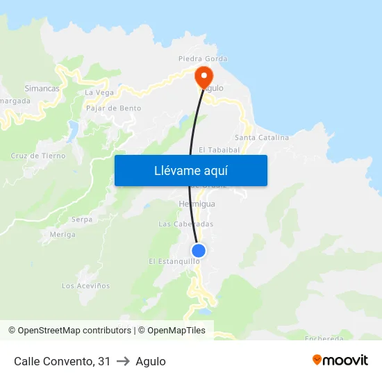 Calle Convento, 31 to Agulo map