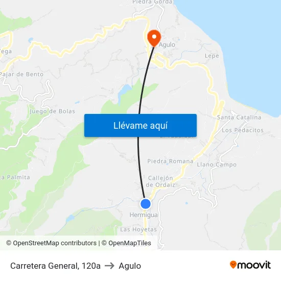 Carretera General, 120a to Agulo map