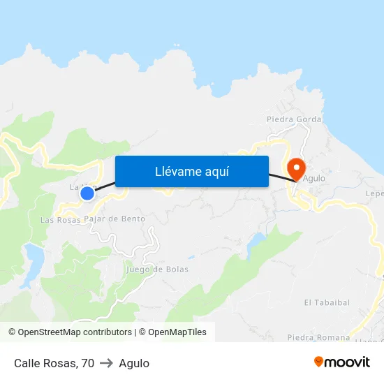 Calle Rosas, 70 to Agulo map